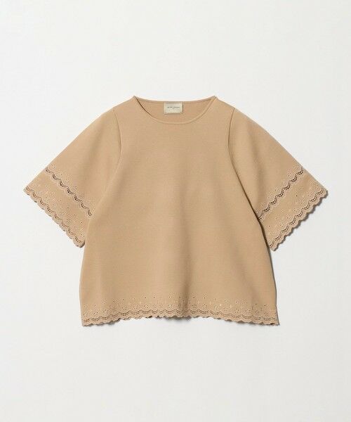 UNITED ARROWS / ユナイテッドアローズ ニット・セーター | カットワーク スカラップ プルオーバー ニット ‐ウォッシャブル‐（BEIGE）