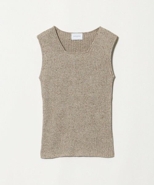 UNITED ARROWS / ユナイテッドアローズ ニット・セーター | ノースリーブ カラー ニット ‐ウォッシャブル‐（MD.BROWN）