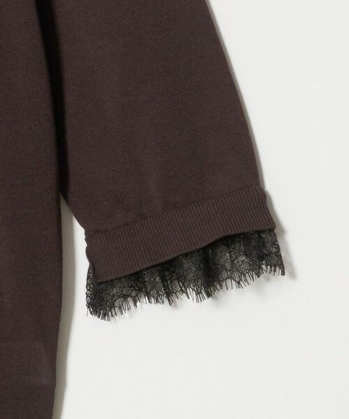 UNITED ARROWS / ユナイテッドアローズ ニット・セーター | レースコンビ Vネックニット ‐ウォッシャブル‐ | 詳細12