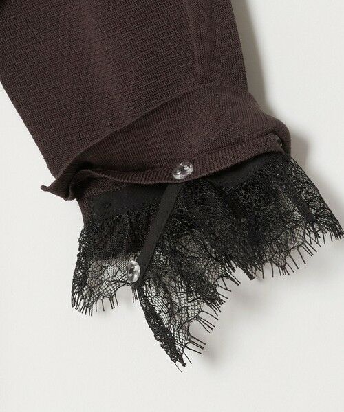 UNITED ARROWS / ユナイテッドアローズ ニット・セーター | レースコンビ Vネックニット ‐ウォッシャブル‐ | 詳細14