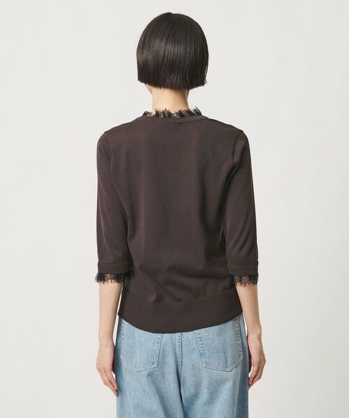 UNITED ARROWS / ユナイテッドアローズ ニット・セーター | レースコンビ Vネックニット ‐ウォッシャブル‐ | 詳細8