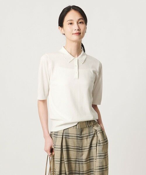 UNITED ARROWS / ユナイテッドアローズ ニット・セーター | パールライク ポロニット ‐ウォッシャブル‐ | 詳細1