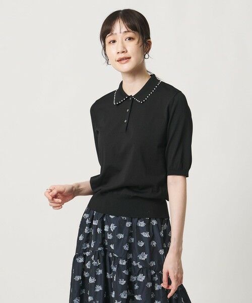 UNITED ARROWS / ユナイテッドアローズ ニット・セーター | パールライク ポロニット ‐ウォッシャブル‐ | 詳細7