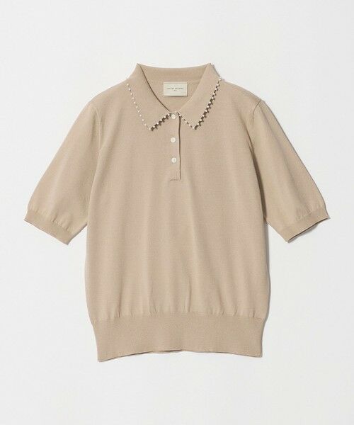 UNITED ARROWS / ユナイテッドアローズ ニット・セーター | パールライク ポロニット ‐ウォッシャブル‐（BEIGE）