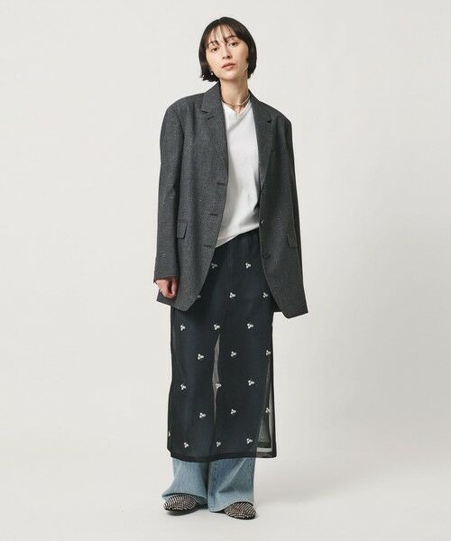 UNITED ARROWS / ユナイテッドアローズ ロング・マキシ丈スカート | シアー フラワー スカート | 詳細13