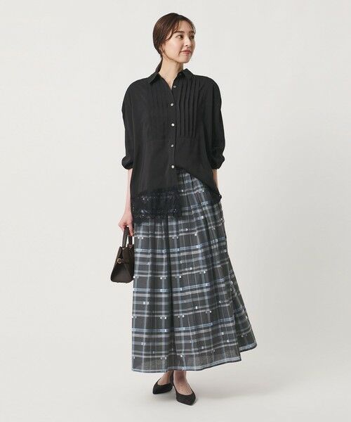 UNITED ARROWS / ユナイテッドアローズ ロング・マキシ丈スカート | チェック リボン カットジャガード スカート | 詳細2