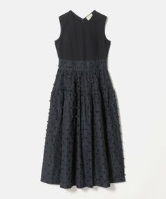 UNITED ARROWS / ユナイテッドアローズ ロング・マキシ丈ワンピース | ドットリボン カットジャガード ワンピース ‐ウォッシャブル‐