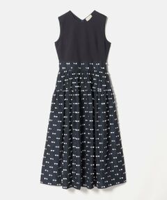 UNITED ARROWS / ユナイテッドアローズ ロング・マキシ丈ワンピース | ドットリボン カットジャガード ワンピース ‐ウォッシャブル‐