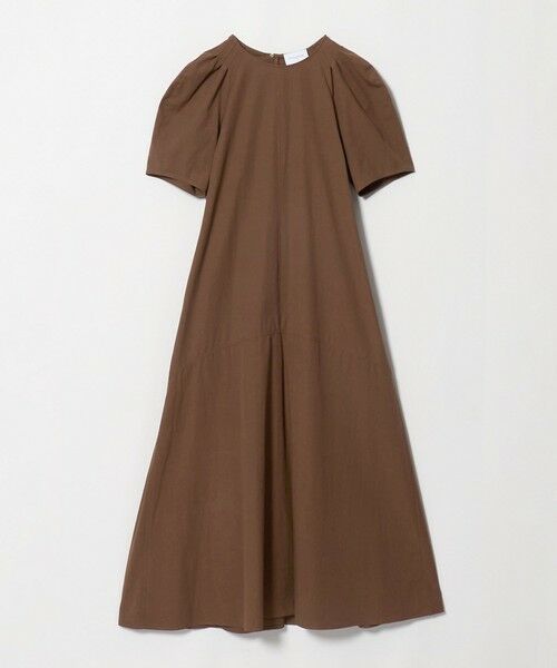 UNITED ARROWS / ユナイテッドアローズ ロング・マキシ丈ワンピース | パフスリーブ フレアワンピース ‐ウォッシャブル‐（DK.BROWN）