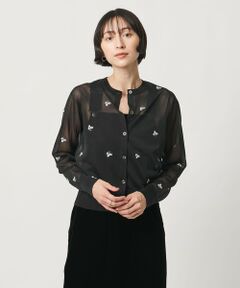 UNITED ARROWS / ユナイテッドアローズ カーディガン・ボレロ | シアー フラワー カーディガン