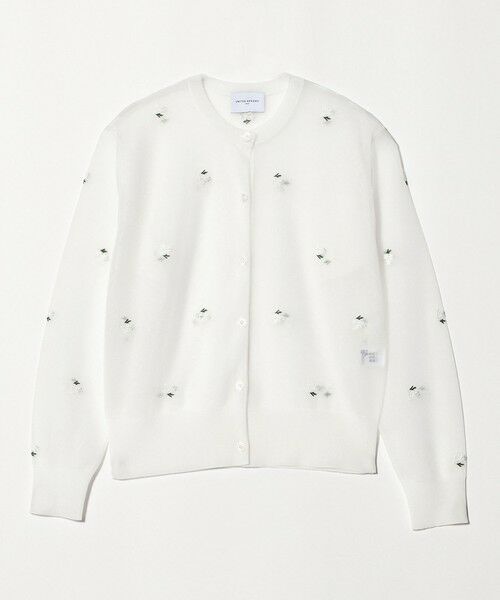 UNITED ARROWS / ユナイテッドアローズ カーディガン・ボレロ | シアー フラワー カーディガン（WHITE）