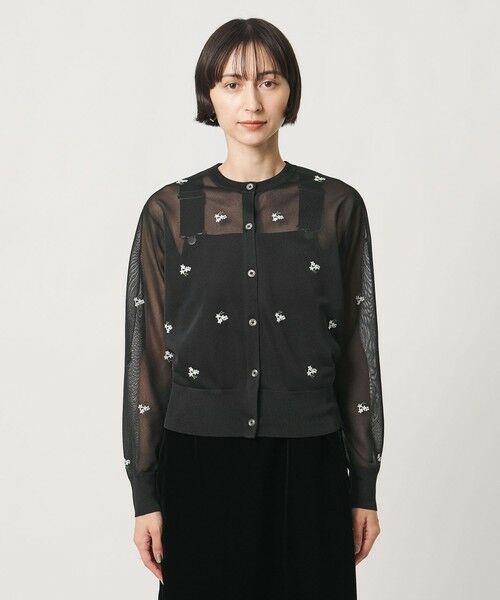 UNITED ARROWS / ユナイテッドアローズ カーディガン・ボレロ | シアー フラワー カーディガン | 詳細6