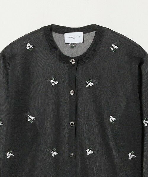 UNITED ARROWS / ユナイテッドアローズ カーディガン・ボレロ | シアー フラワー カーディガン | 詳細11