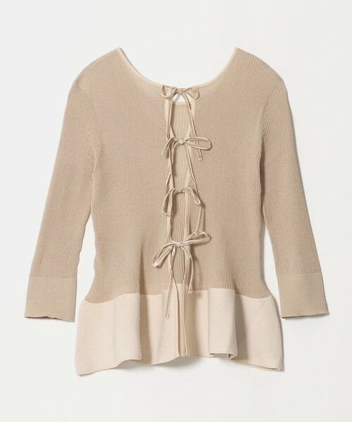 UNITED ARROWS / ユナイテッドアローズ カーディガン・ボレロ | シアー リボン 2WAYカーディガン ‐ウォッシャブル‐（BEIGE）