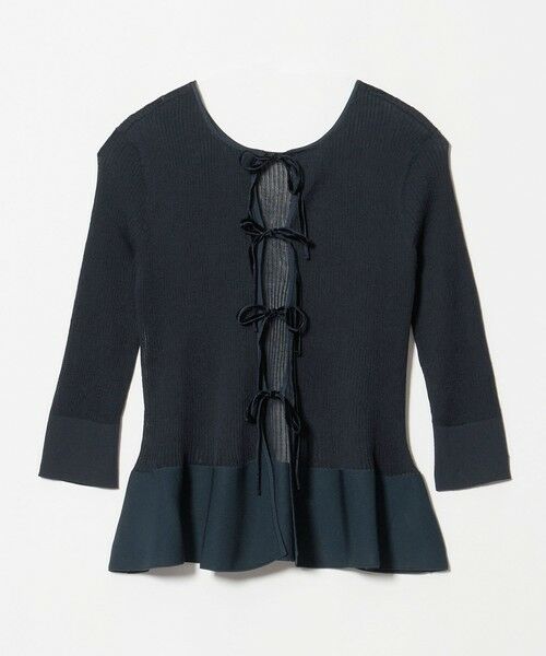 UNITED ARROWS / ユナイテッドアローズ カーディガン・ボレロ | シアー リボン 2WAYカーディガン ‐ウォッシャブル‐（NAVY）