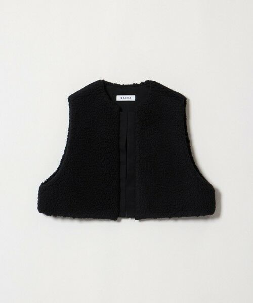 UNITED ARROWS / ユナイテッドアローズ ベスト | ＜SACRA＞ボア ショート ベスト（BLACK）