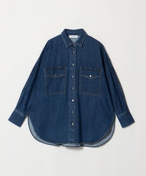 UNITED ARROWS / ユナイテッドアローズ シャツ・ブラウス | ＜SACRA＞デニム ロングシャツ（NAVY）