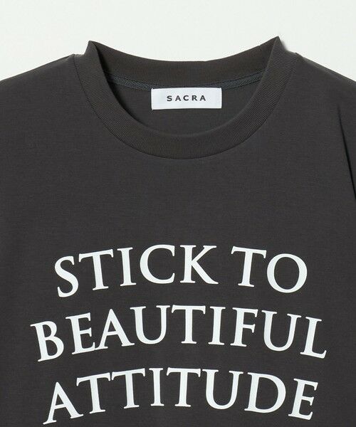 UNITED ARROWS / ユナイテッドアローズ Tシャツ | <SACRA>6分袖 レター Tシャツ | 詳細14
