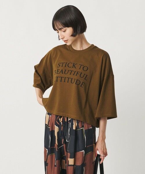 UNITED ARROWS / ユナイテッドアローズ Tシャツ | <SACRA>6分袖 レター Tシャツ | 詳細21