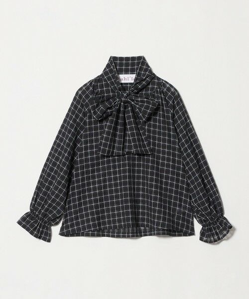 UNITED ARROWS / ユナイテッドアローズ シャツ・ブラウス | ＜dahl’ia＞ボウタイ チェック シャツ ブラウス（BLACK）