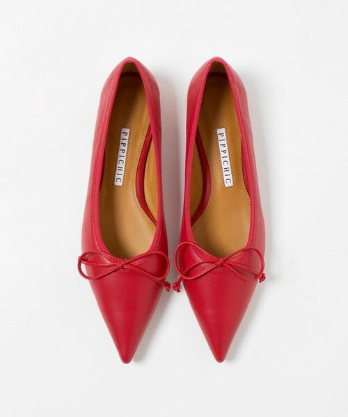 UNITED ARROWS / ユナイテッドアローズ フラットシューズ | ＜PIPPICHIC＞REMY ポインテッド バレエシューズ（RED）