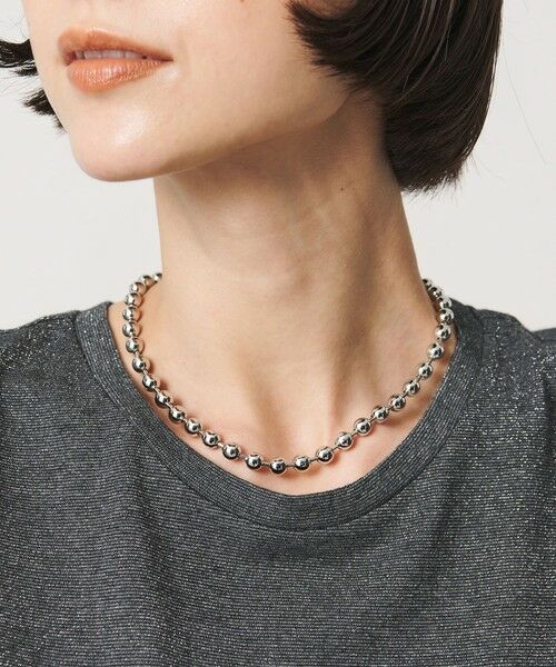 UNITED ARROWS / ユナイテッドアローズ ネックレス・ペンダント・チョーカー | フラワークラスプ ボールチェーン ネックレス（SILVER）