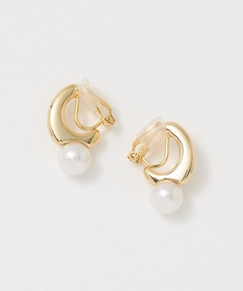 UNITED ARROWS / ユナイテッドアローズ ピアス・イヤリング | ハンギング イミテーションパール イヤリング（GOLD）