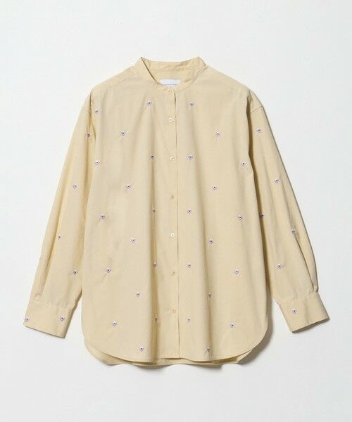 UNITED ARROWS / ユナイテッドアローズ シャツ・ブラウス | エンブロイダリーフラワー バンドカラー シャツ 26FW（BEIGE）