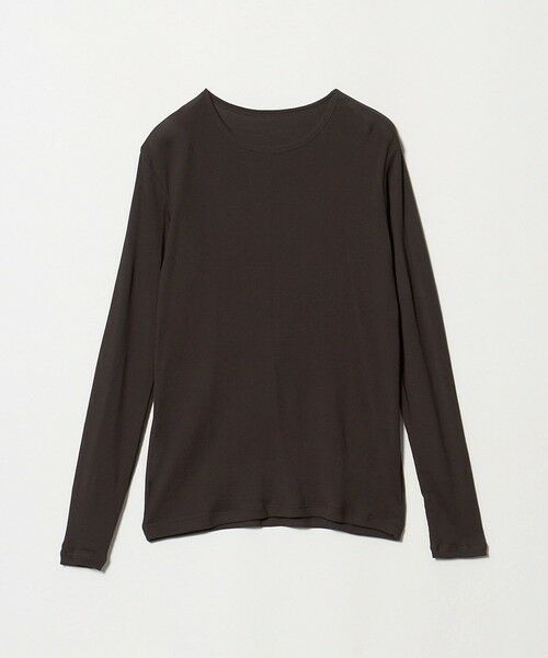 UNITED ARROWS / ユナイテッドアローズ カットソー | コットン テレコ クルーネック カットソー（DK.BROWN）