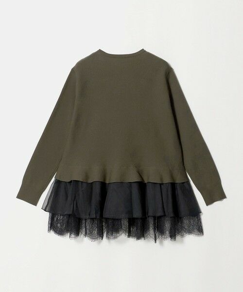 UNITED ARROWS / ユナイテッドアローズ ニット・セーター | オーガンジー レース コンビ ニット ‐ウォッシャブル‐ | 詳細3