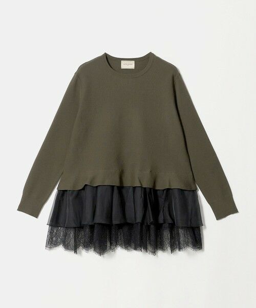 UNITED ARROWS / ユナイテッドアローズ ニット・セーター | オーガンジー レース コンビ ニット ‐ウォッシャブル‐（MOCA）