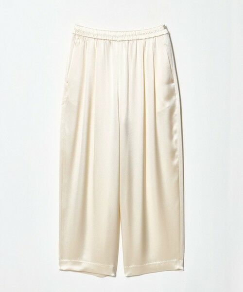 UNITED ARROWS / ユナイテッドアローズ その他パンツ | サテン ギャザー テーパード ワイドパンツ（OFF WHITE）