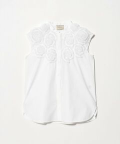 UNITED ARROWS / ユナイテッドアローズ シャツ・ブラウス | フラワー チュール フレンチスリーブ シャツ