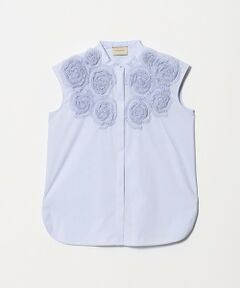 UNITED ARROWS / ユナイテッドアローズ シャツ・ブラウス | フラワー チュール フレンチスリーブ シャツ