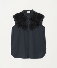 UNITED ARROWS / ユナイテッドアローズ シャツ・ブラウス | フラワー チュール フレンチスリーブ シャツ
