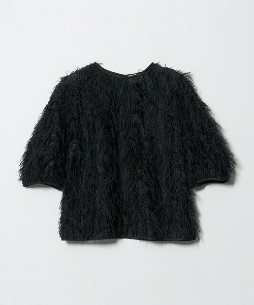UNITED ARROWS / ユナイテッドアローズ シャツ・ブラウス | へアリー フリンジ ブラウス ‐ウォッシャブル‐（BLACK）