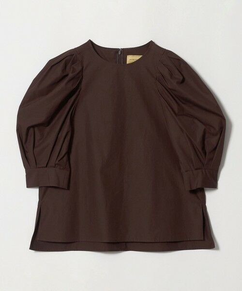 UNITED ARROWS / ユナイテッドアローズ シャツ・ブラウス | 5分袖 コットン パプ ブラウス（DK.BROWN）
