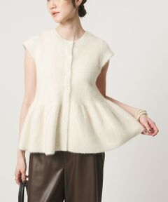UNITED ARROWS / ユナイテッドアローズ ニット・セーター | フォックスカシミヤ キャップスリーブ ペプラム ベスト