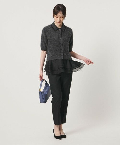 UNITED ARROWS / ユナイテッドアローズ ニット・セーター | フォックスカシミヤ オーガンジーコンビ ポロニット | 詳細1
