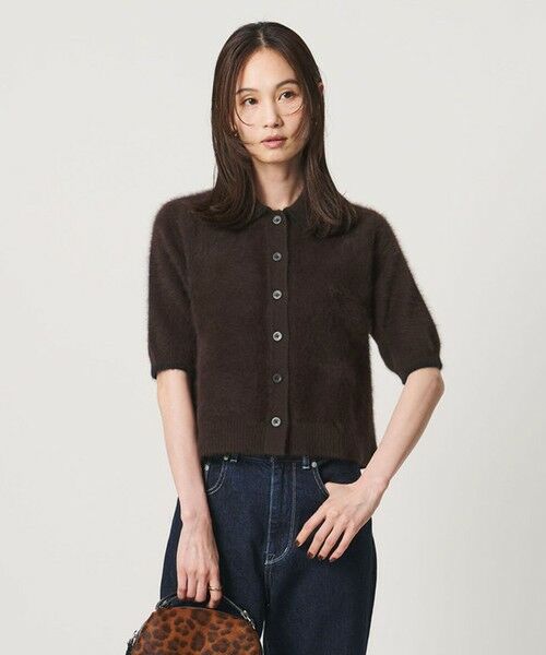 UNITED ARROWS / ユナイテッドアローズ ニット・セーター | フォックスカシミヤ オーガンジーコンビ ポロニット | 詳細12