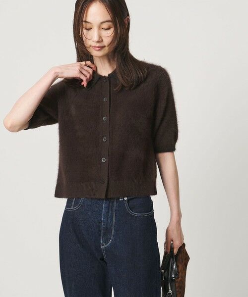 UNITED ARROWS / ユナイテッドアローズ ニット・セーター | フォックスカシミヤ オーガンジーコンビ ポロニット | 詳細8