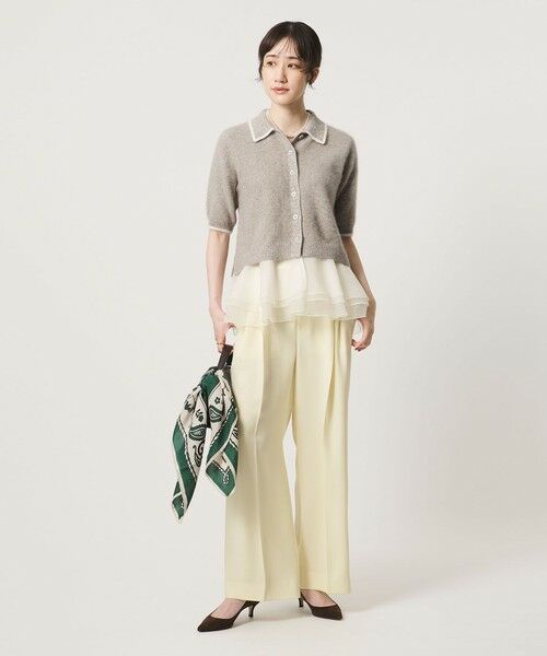UNITED ARROWS / ユナイテッドアローズ ニット・セーター | フォックスカシミヤ オーガンジーコンビ ポロニット | 詳細14
