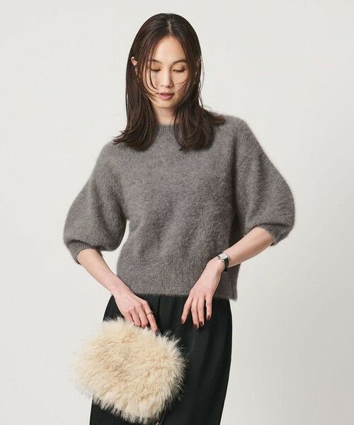 UNITED ARROWS / ユナイテッドアローズ ニット・セーター | フォックスカシミヤ パフスリーブ スパンコール ニット | 詳細3