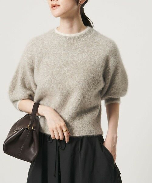 UNITED ARROWS / ユナイテッドアローズ ニット・セーター | フォックスカシミヤ パフスリーブ スパンコール ニット | 詳細8