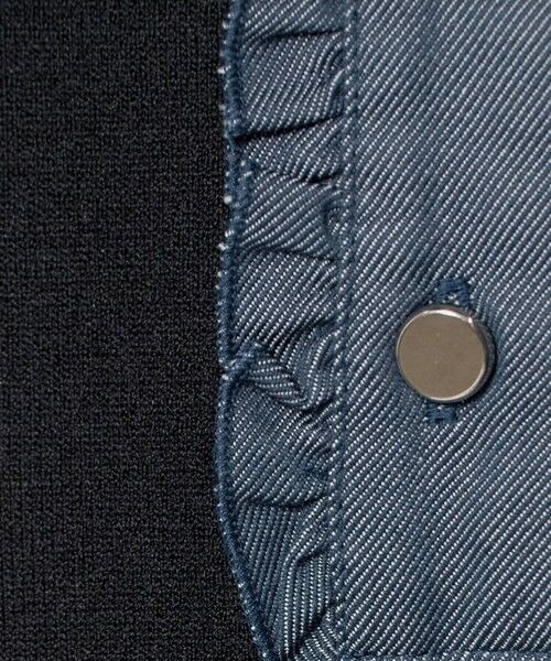 UNITED ARROWS / ユナイテッドアローズ ニット・セーター | 六分袖 デニムライク ポロニット ‐ウォッシャブル‐ | 詳細2
