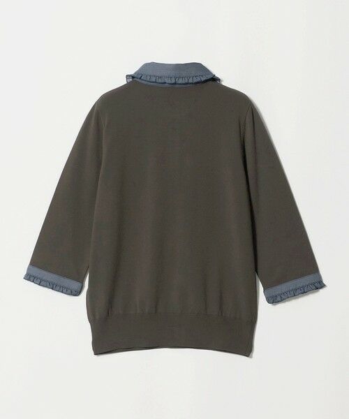 UNITED ARROWS / ユナイテッドアローズ ニット・セーター | 六分袖 デニムライク ポロニット ‐ウォッシャブル‐ | 詳細3