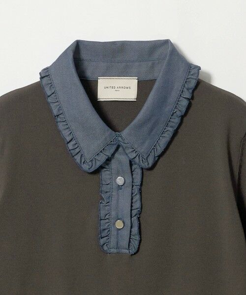 UNITED ARROWS / ユナイテッドアローズ ニット・セーター | 六分袖 デニムライク ポロニット ‐ウォッシャブル‐ | 詳細4
