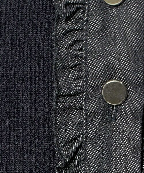 UNITED ARROWS / ユナイテッドアローズ ニット・セーター | 六分袖 デニムライク ポロニット ‐ウォッシャブル‐ | 詳細11