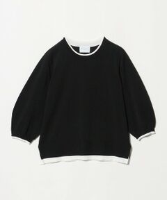 UNITED ARROWS / ユナイテッドアローズ ニット・セーター | ブローチ ハーフスリーブ ニット