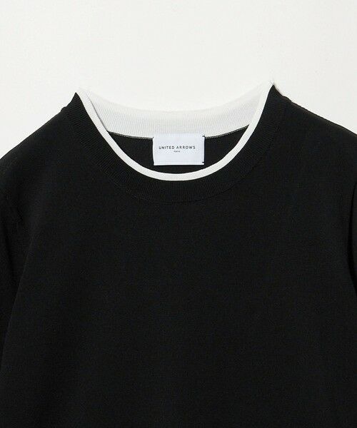 UNITED ARROWS / ユナイテッドアローズ ニット・セーター | ブローチ ハーフスリーブ ニット | 詳細1